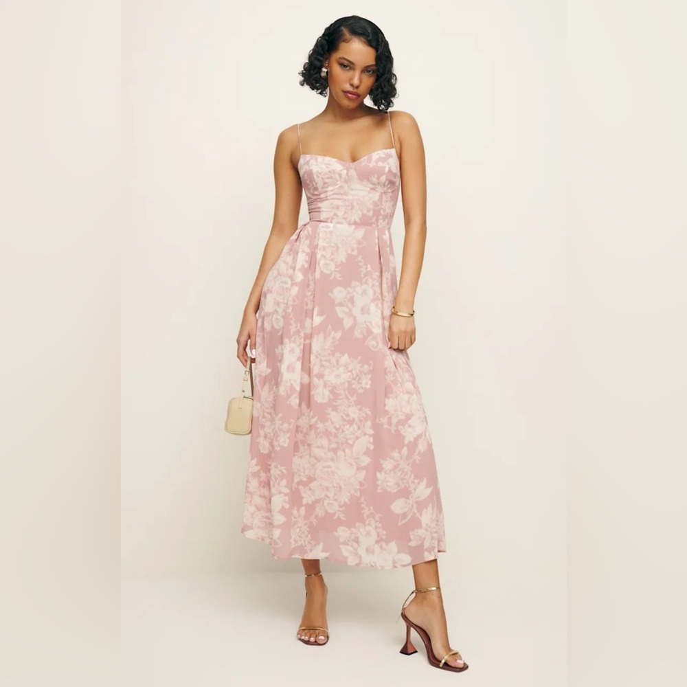 Reformation Jaelyn Dress Pink - Size 2